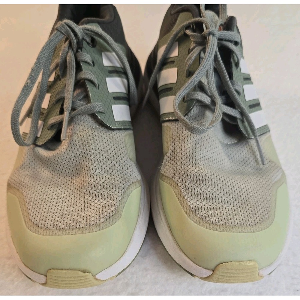 Adidas Boys RapidaSport Bounce Silver Green Running Shoes Sneakers Size 7 EUC - Picture 3 of 8